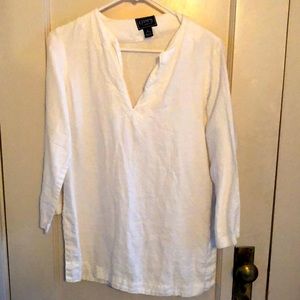 Chaps Classics embroidered linen tunic